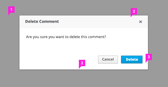 Delete Comment Dialog