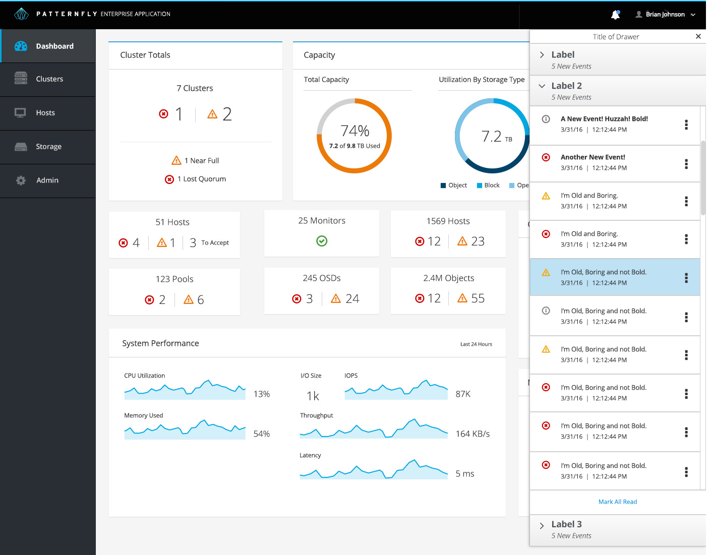 Image of Vertical Nav Notification Drawer