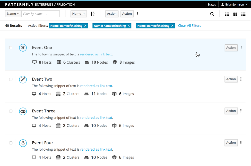 List view