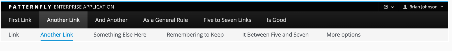 Two Level Menu Bar
